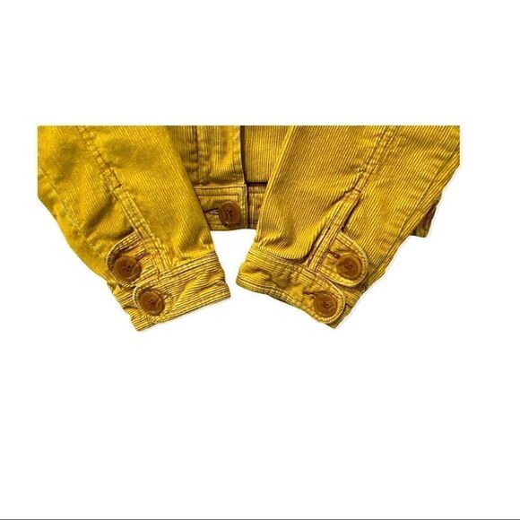 Tulle Yellow Corduroy Cropped Trucker Jacket - Picture 8 of 10